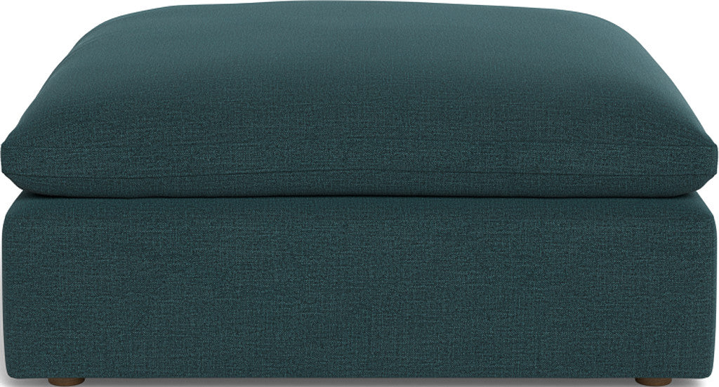 Fluffy Ottoman - Elliot Teal