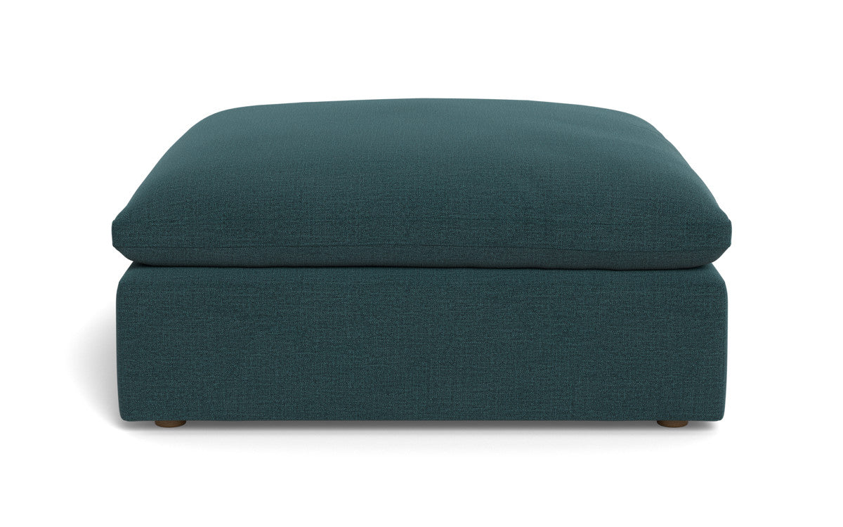 Fluffy Ottoman - Elliot Teal