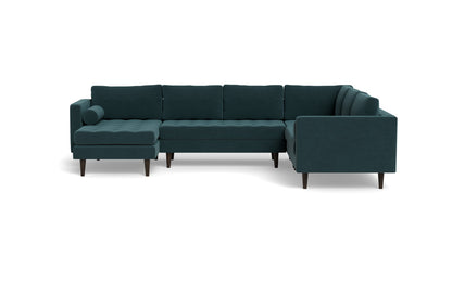 Ladybird 133" Corner Sectional with Left Chaise - Elliot Teal