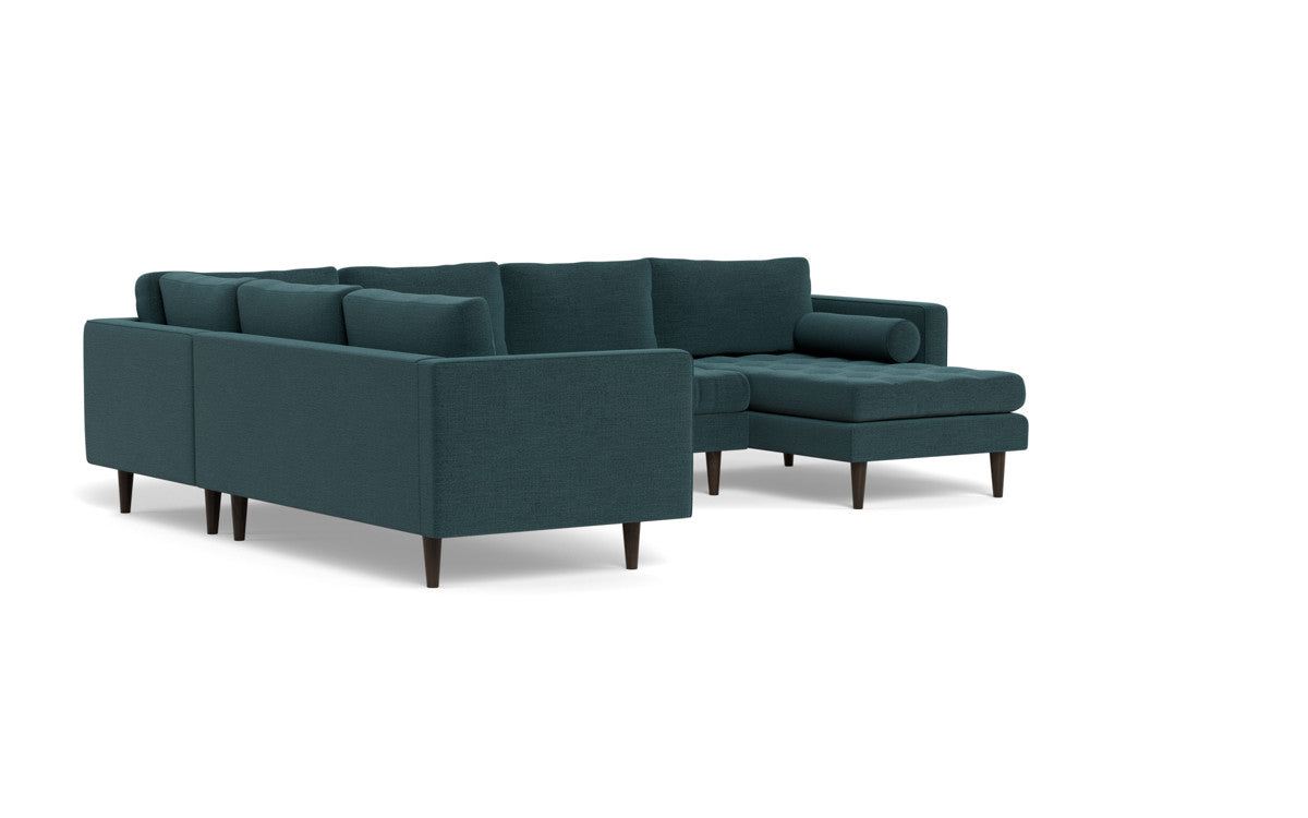 Ladybird 133" Corner Sectionals w. Right Chaise - Elliot Teal