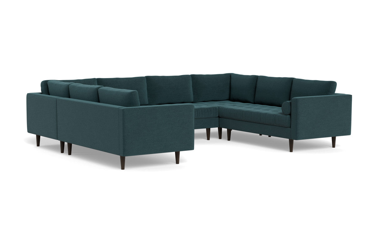 Ladybird 134" U Sectional - Elliot Teal