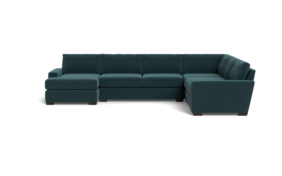 Mas Mesa 162" Deep Corner Sectionals w. Left Chaise - Elliot Teal