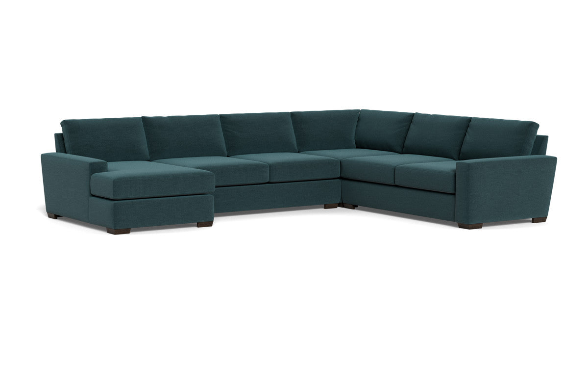 Mas Mesa 162" Deep Corner Sectionals w. Left Chaise - Elliot Teal