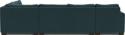 Track 141" Corner Sectionals W. Full Sleeper & Left Chaise - Elliot Teal