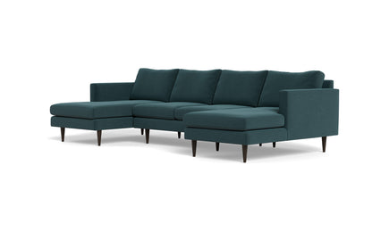 Wallace 126" Untufted Double Chaise U Sectional