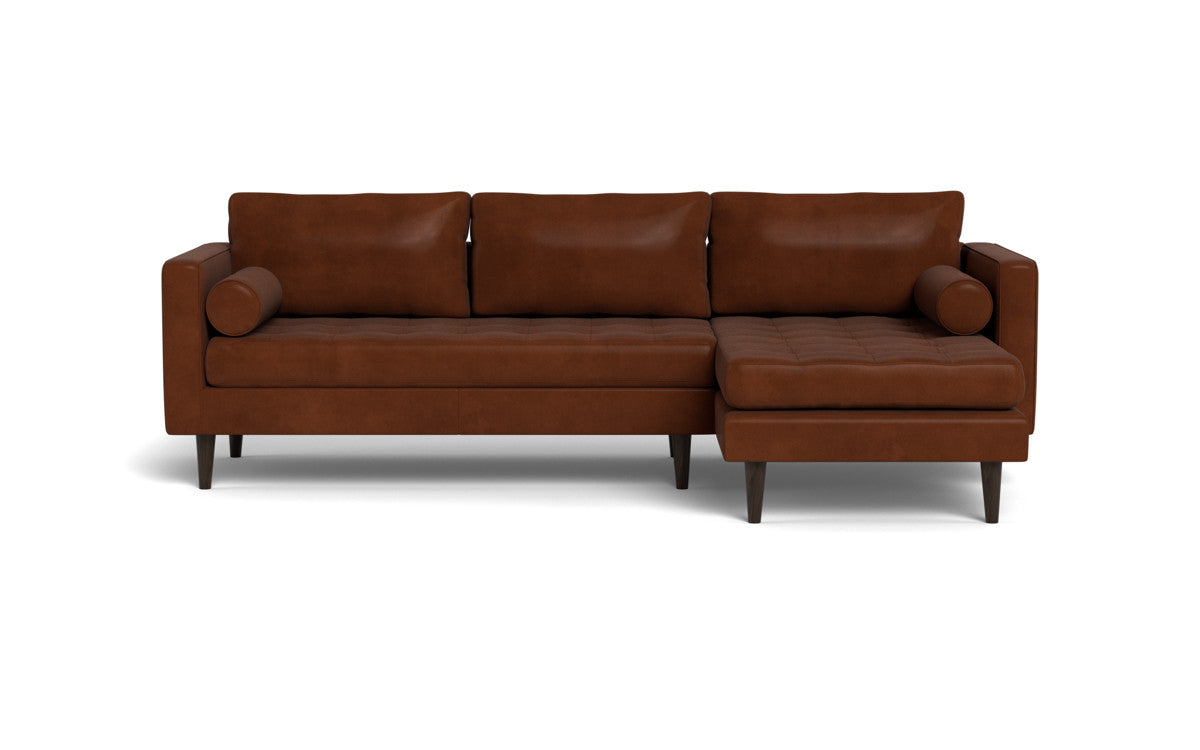 Ladybird 102" Leather Right Chaise Sectional - Ever-Last Leverage