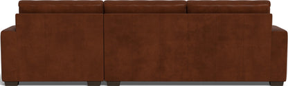 Mas Mesa 123" Deep Leather Right Chaise Sectional - Ever-Last Leverage