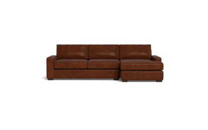 Mas Mesa 123" Deep Leather Right Chaise Sectional - Ever-Last Leverage