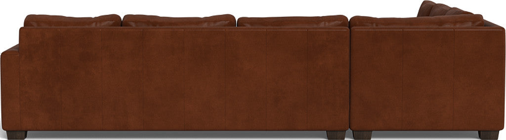 Track 121" Leather Right Corner Sleeper Sectional - Ever-Last Leverage