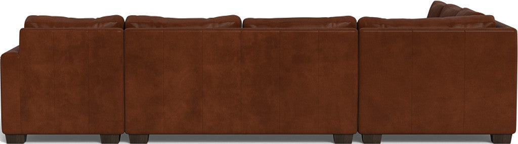 Track 141" Leather Corner Sectionals W. Full Sleeper & Right Chaise