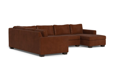 Track 141" Leather Corner Sectionals W. Full Sleeper & Right Chaise
