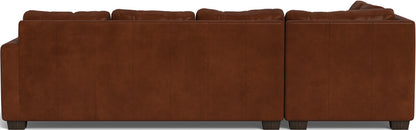 Track 121" Leather Left Chaise Sleeper Sectional - Ever-Last Leverage