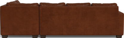 Track 121" Leather Right Chaise Sleeper Sectional - Ever-Last Leverage