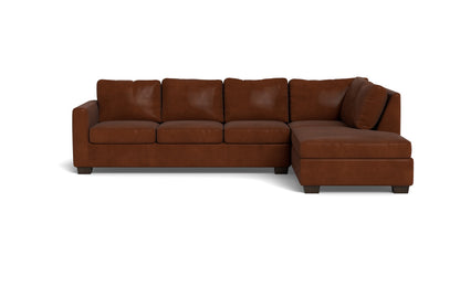 Track 121" Leather Right Chaise Sleeper Sectional - Ever-Last Leverage