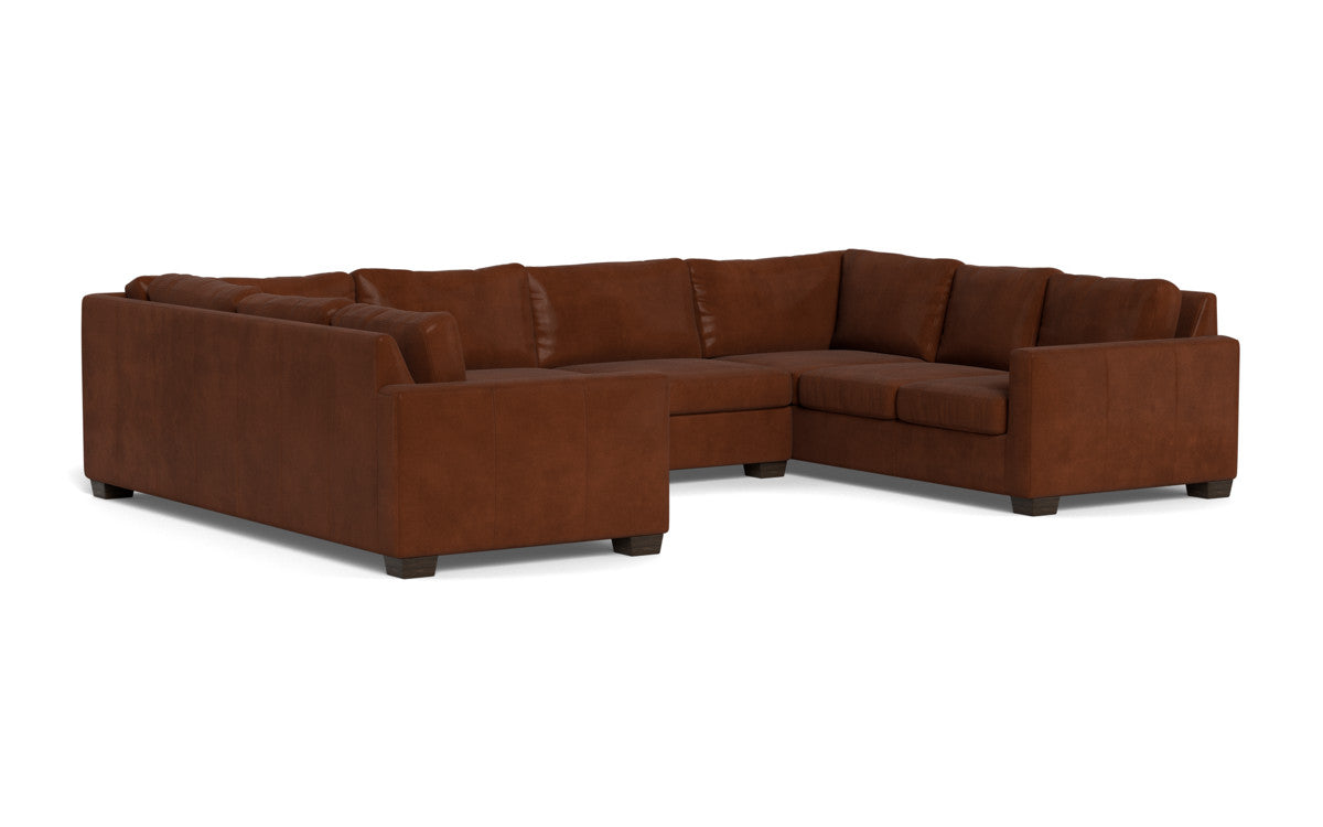 Track 141" Leather Corner Sofa U Sectional - Ever-Last Leverage
