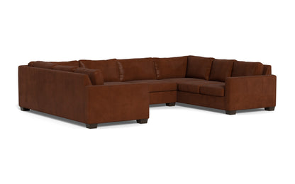 Track 141" Leather Corner Sofa U Sectional - Ever-Last Leverage