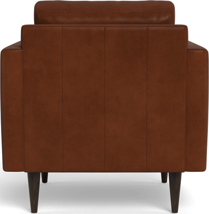 Wallace 34" Leather Untufted Arm Chair - Ever-Last Leverage