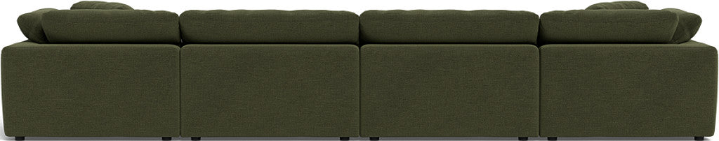 Fluffy 4 Piece Sectional W/Double Otto - Elliot Avocado