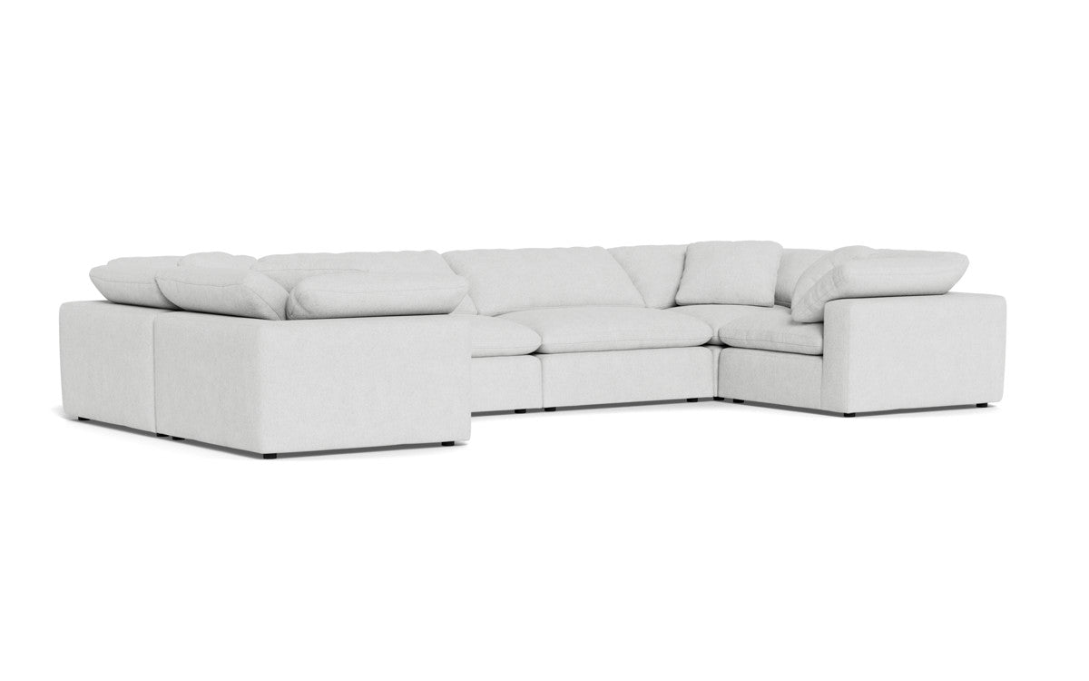 Fluffy 4 Corner U Sectional - Elliot Dove