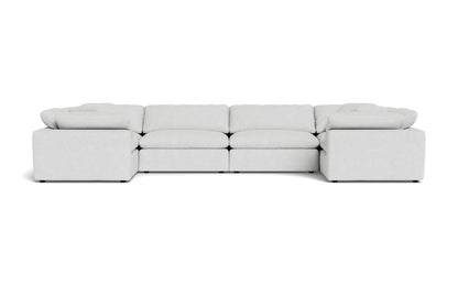 Fluffy 4 Corner U Sectional - Elliot Dove