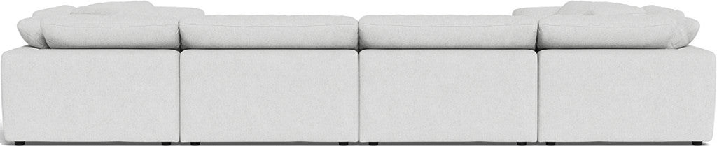 Fluffy 4 Corner U Sectional - Elliot Dove