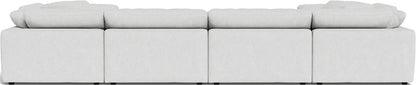 Fluffy 4 Corner U Sectional - Elliot Dove