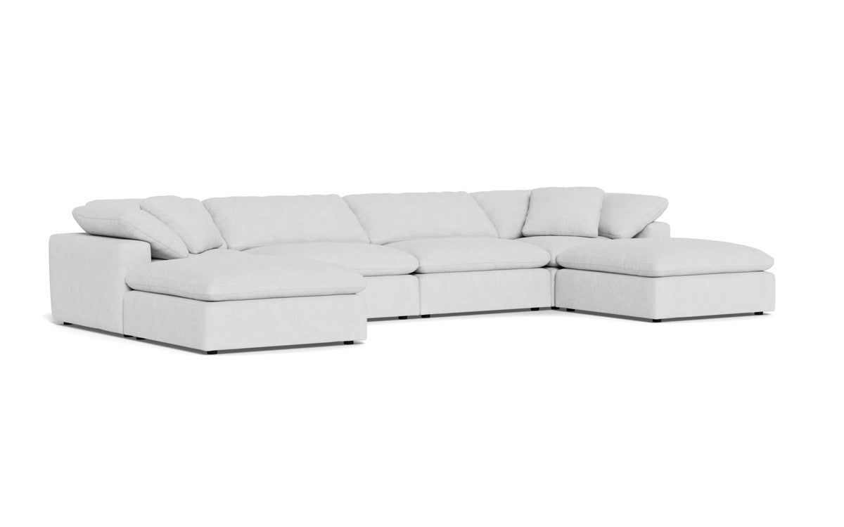 Fluffy 4 Piece Sectional W/Double Otto - Elliot Dove