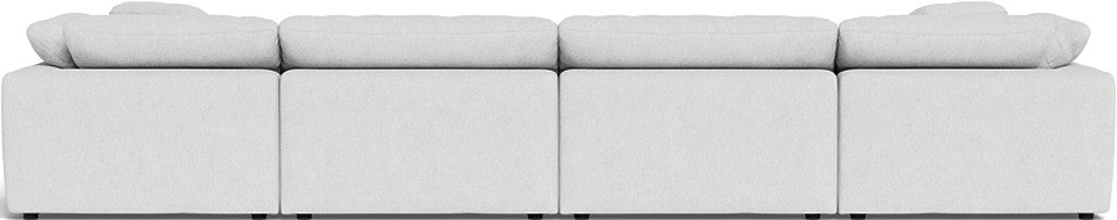 Fluffy 4 Piece Sectional W/Double Otto - Elliot Dove