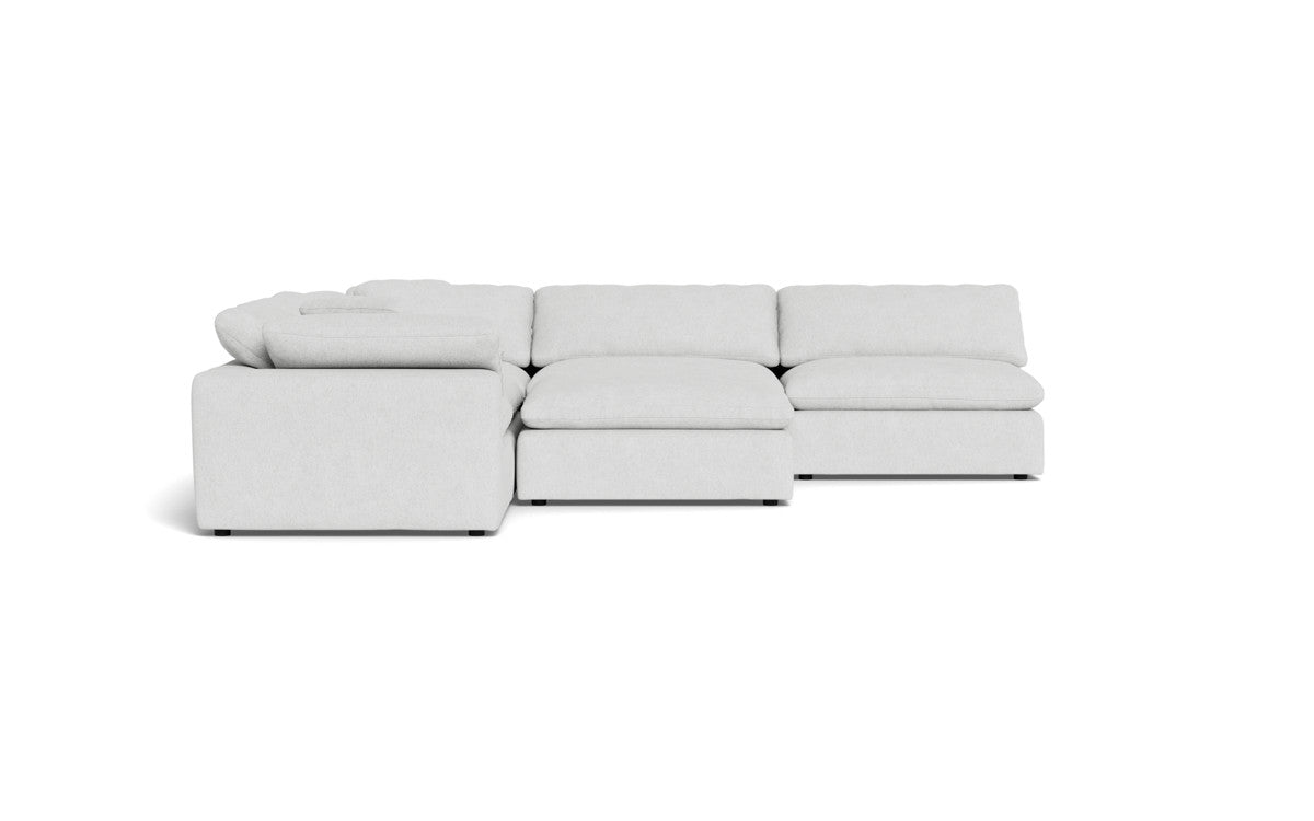 Fluffy 5 Piece Sectional W/Ottoman - Elliot Dove