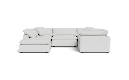 Fluffy 6 Piece Sectional W/Ottoman - Elliot Dove