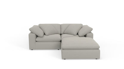 Fluffy 89" 2 Piece Sofa w/Otto - Bloke Cotton