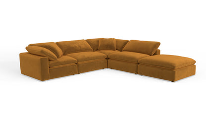 Fluffy 133.5" 4 Piece Sectional w/Otto - Sorrento Almond