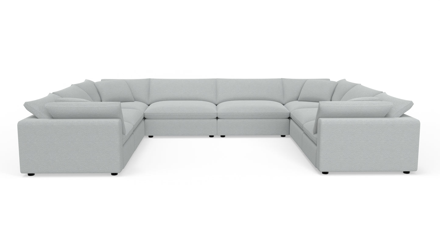 Fluffy 178" 4 Corner U Sectional - Bloke Snow
