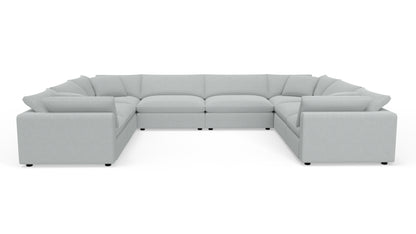 Fluffy 178" 4 Corner U Sectional - Bloke Snow