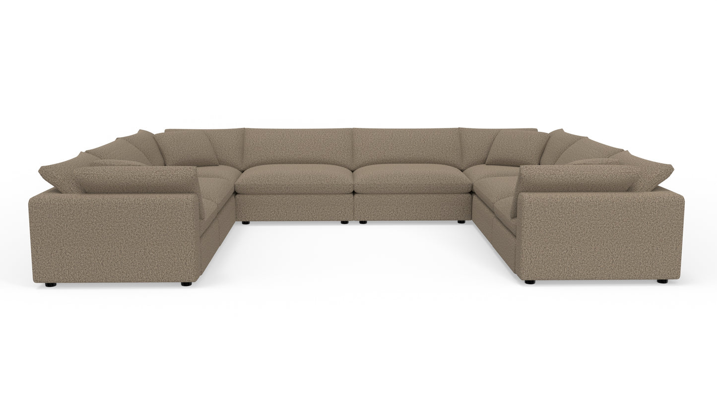 Fluffy 178" 4 Corner U Sectional - Celine Cub