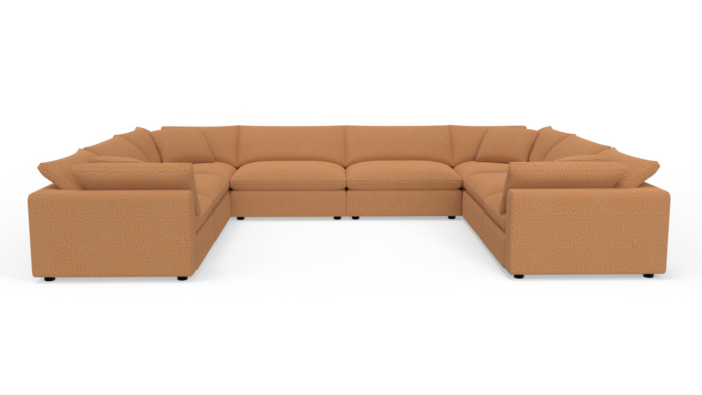 Fluffy 178" 4 Corner U Sectional - Nepal Clay