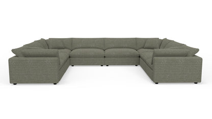 Fluffy 178" 4 Corner U Sectional - Nepal Olive
