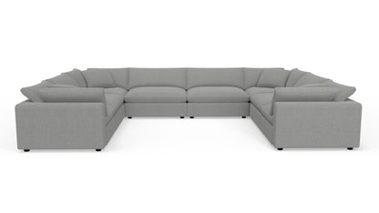 Fluffy 178" 4 Corner U Sectional - Nepal Pebble