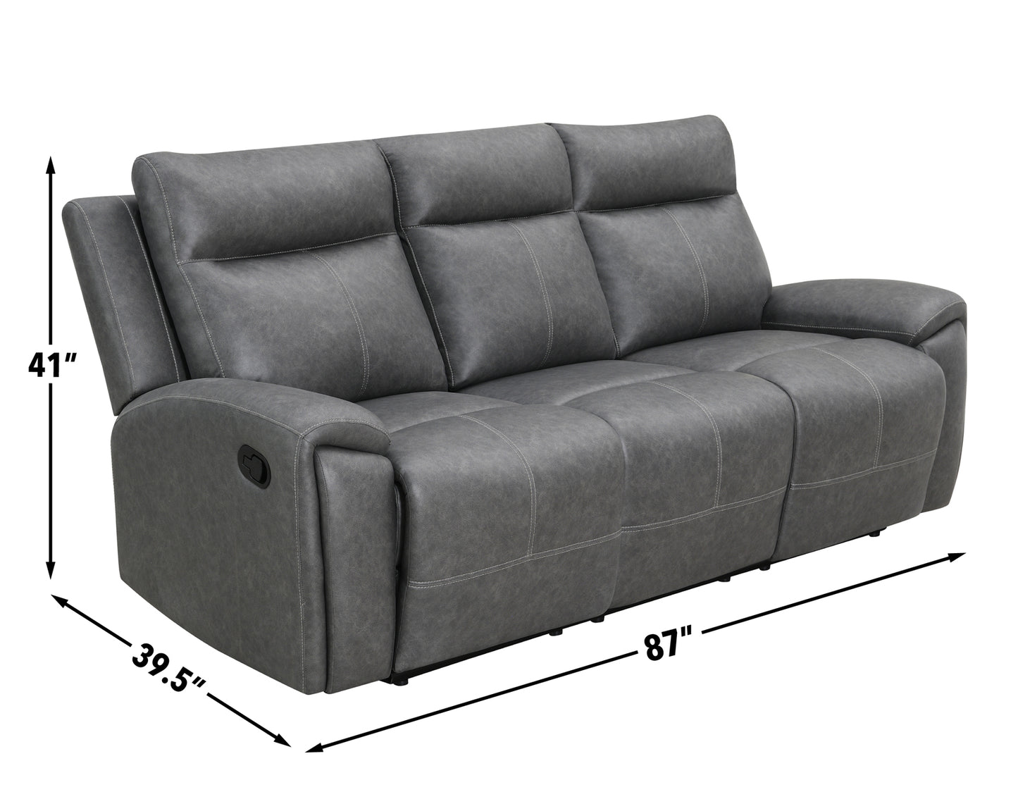 Gavin Reclining Sofa with Drop-Down Console