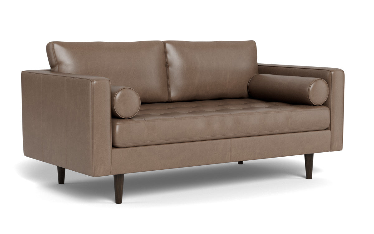 Ladybird 72" Leather Loveseat - Hudson Ash