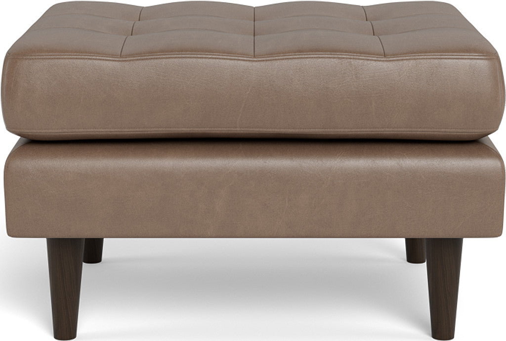 Ladybird Leather Ottoman - Hudson Ash