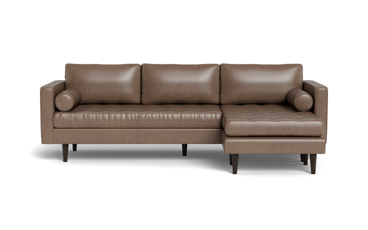 Ladybird 104" Leather Reversible Sofa Chaise - Hudson Ash