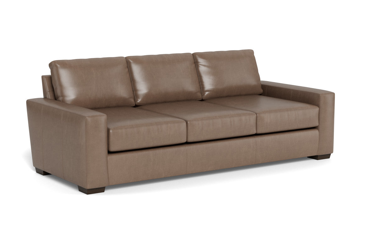 Mas Mesa 101" Deep Leather Estate Sofa - Hudson Ash