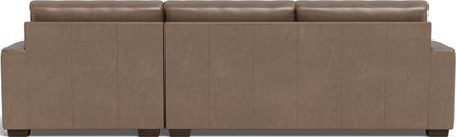 Mas Mesa 123" Deep Leather Right Chaise Sectional - Hudson Ash