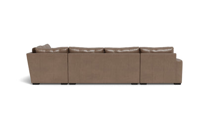 Mesa 156" Leather Corner Sectionals w. Left Chaise - Hudson Ash