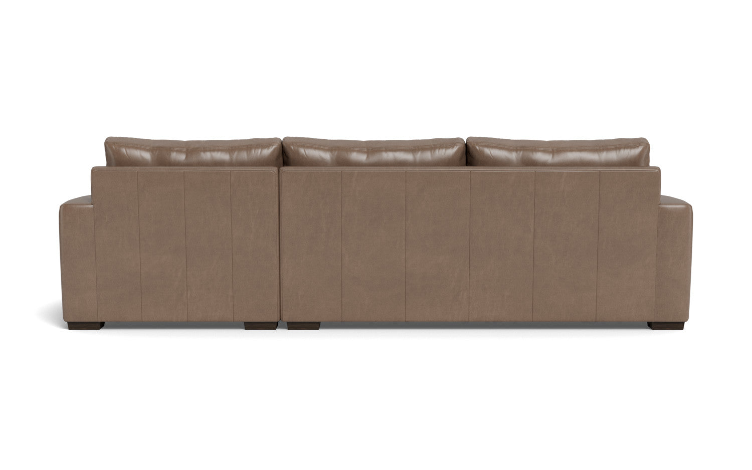 Mesa 123" Leather Right Chaise Sectional - Hudson Ash