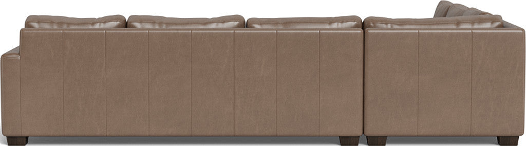 Track 121" Leather Right Corner Sleeper Sectional - Hudson Ash