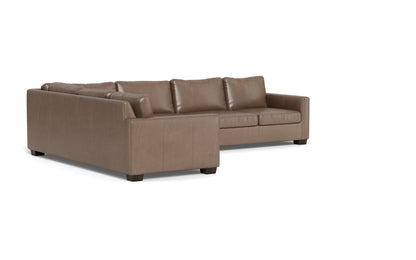 Track 121" Leather Right Corner Sleeper Sectional - Ever-Last Leverage