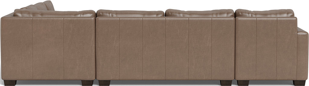 Track 141" Leather Corner Sectionals W. Full Sleeper & Left Chaise - Hudson Ash