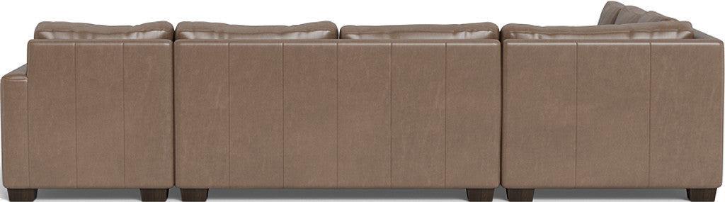 Track 141" Leather Corner Sectionals W. Full Sleeper & Right Chaise